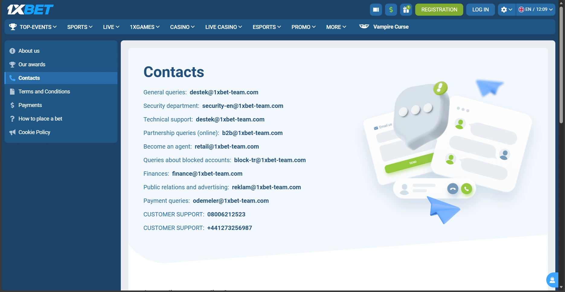 customer support channels